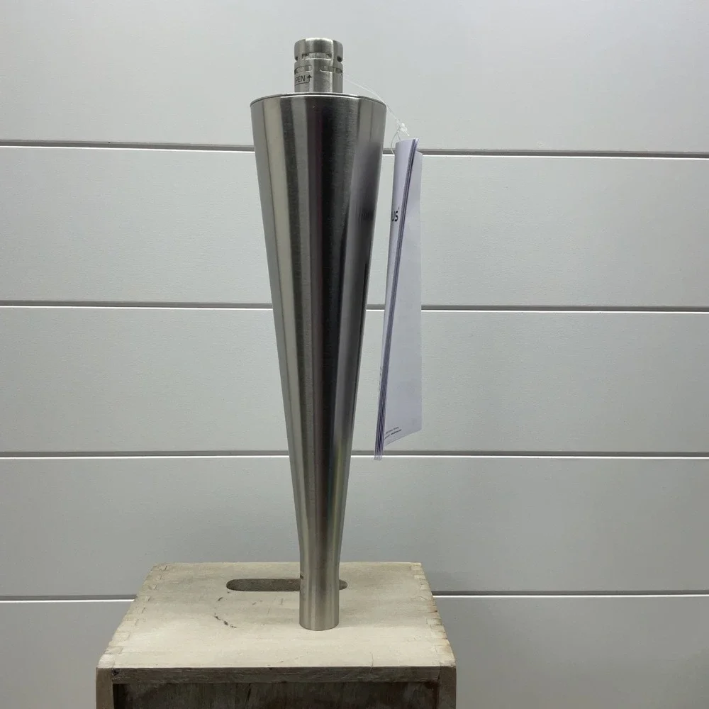 Blomus Stainless Steel Garden Torch Head Modern Tapered Cone Silver 11.5 Inch
